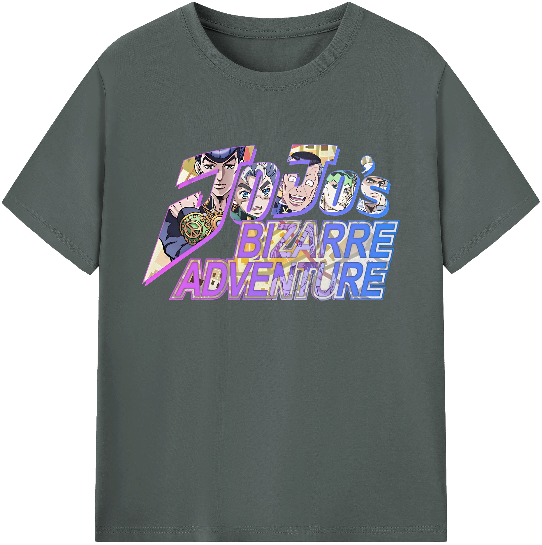 （画像用） ジョジョの奇妙な冒険 JoJo's Bizarre Adventure 綿100％ メンズ半袖Tシャツ｜肌触りやわらか＆通気性